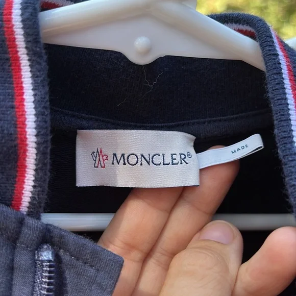 Moncler Navy Blue Sweatsuit Set Size 9/12 m